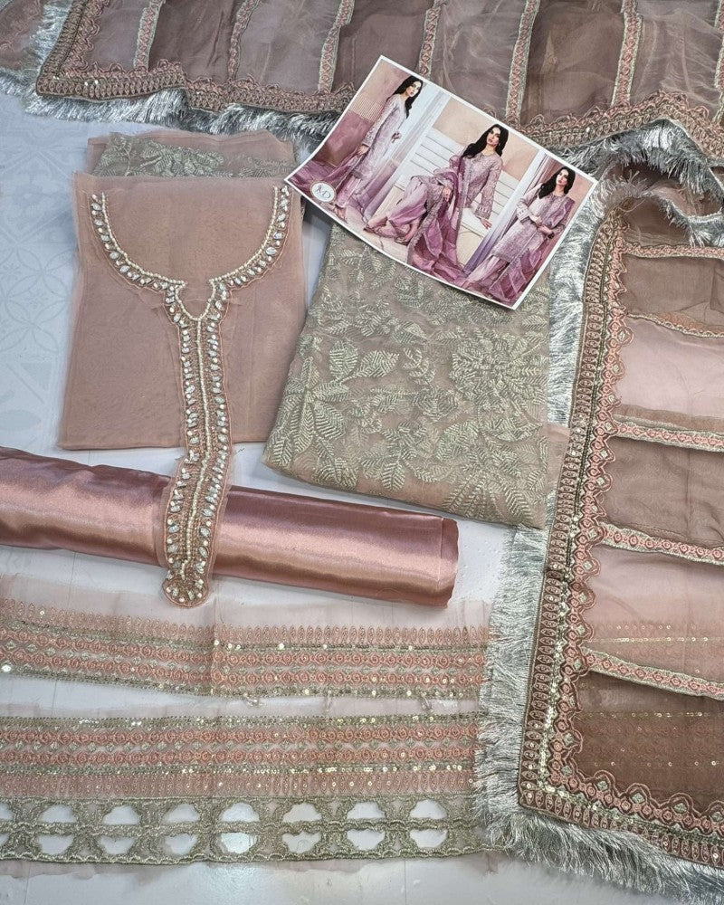 Jazmin Blush Double Shade Organza Dress