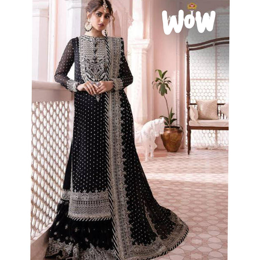 ASIM JOFA CHANDNI CHIFFON BLACK DRESS
