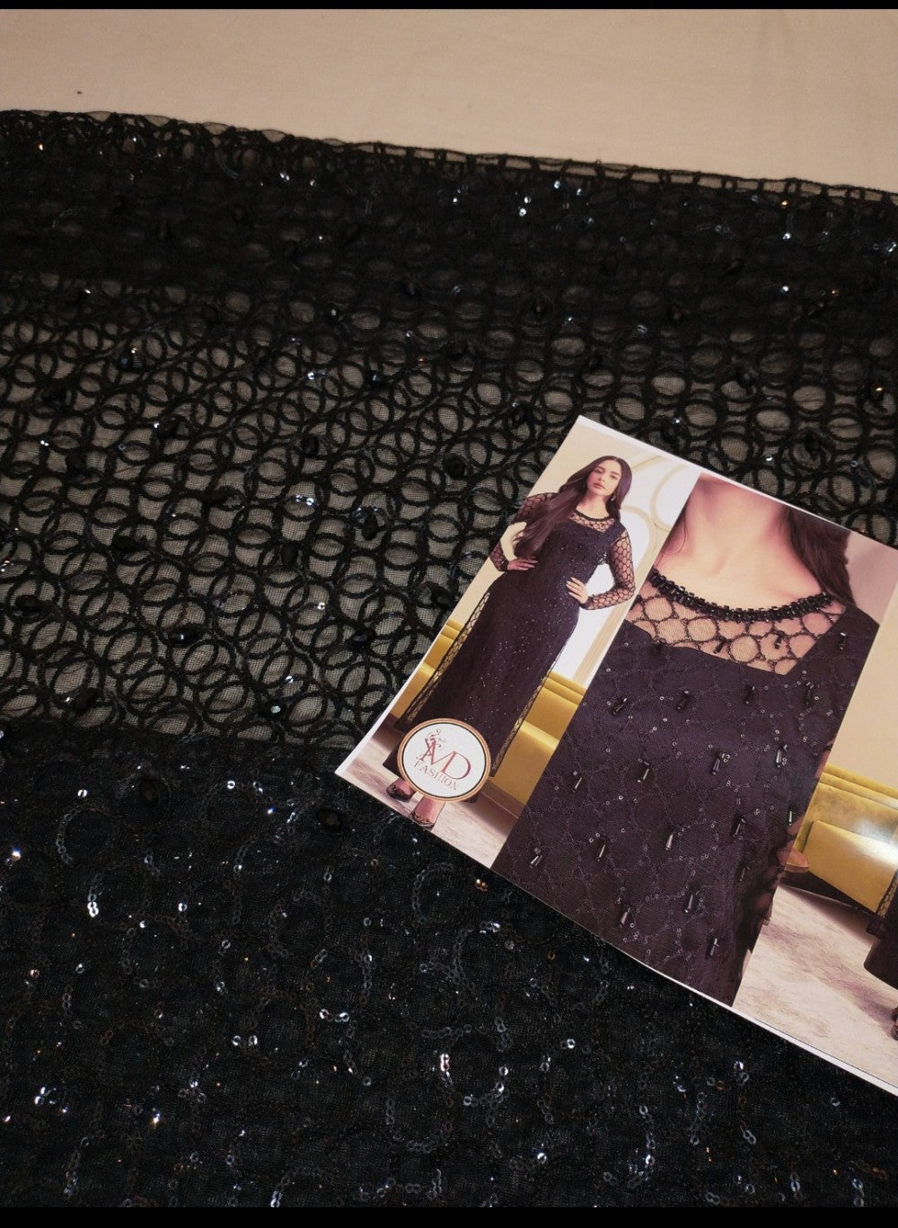 Lulusar Bunkiz Long Net Embroidered Dress