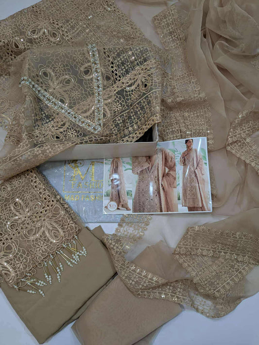 Maryum N Maria Laser Work Detailed Embroidered Dress