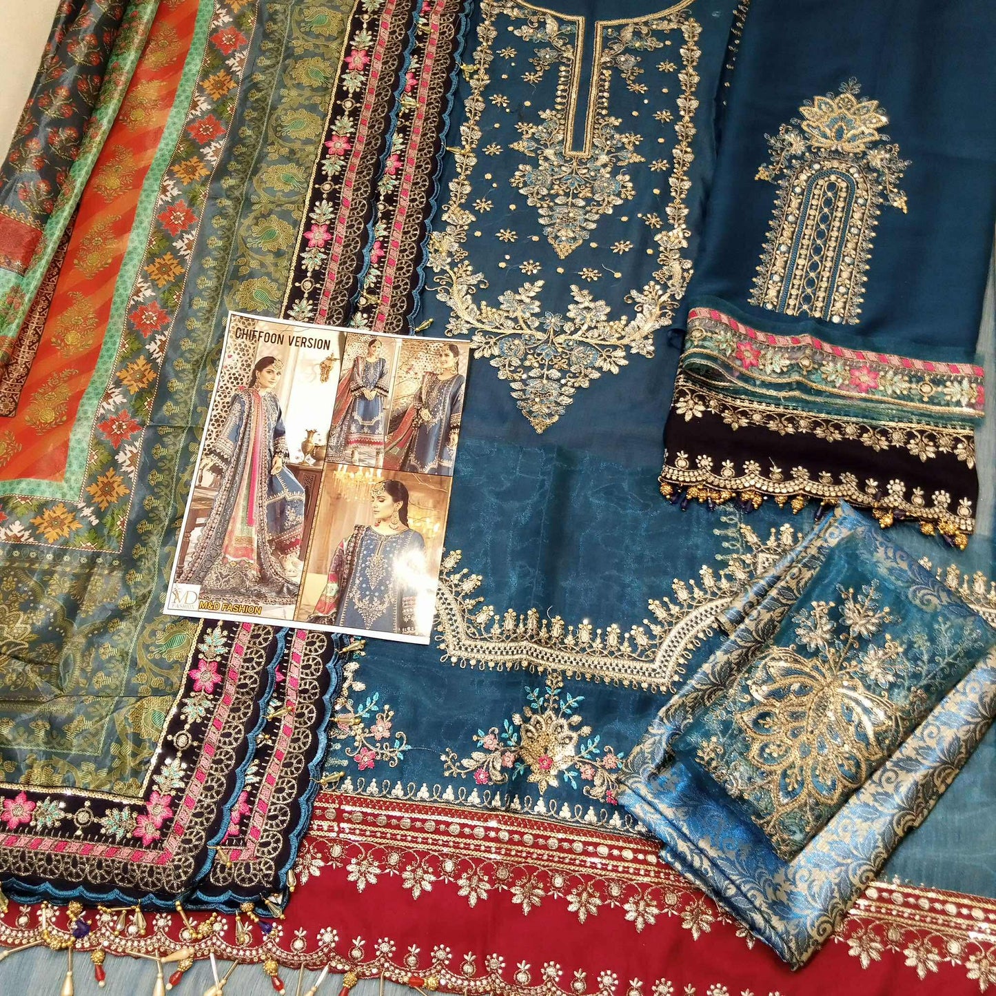 Maria B Midnight Blue Chiffoon Version