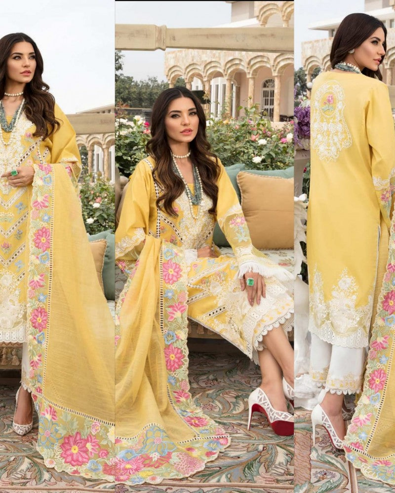 CRIMSON LUXURY LAWN A FLORAL AFFAIR - AMBER