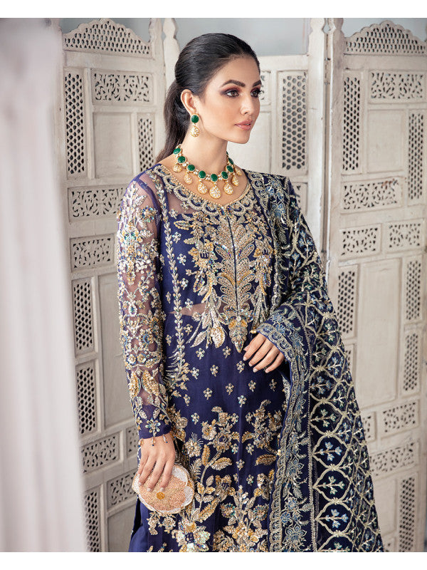 Gulaal QAYINAAT Blue Party Wear Dress
