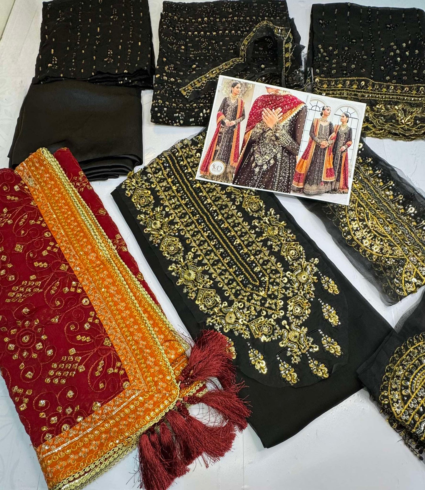 AIK ATELIER Luxury Chiffon With Chunri Dupatta