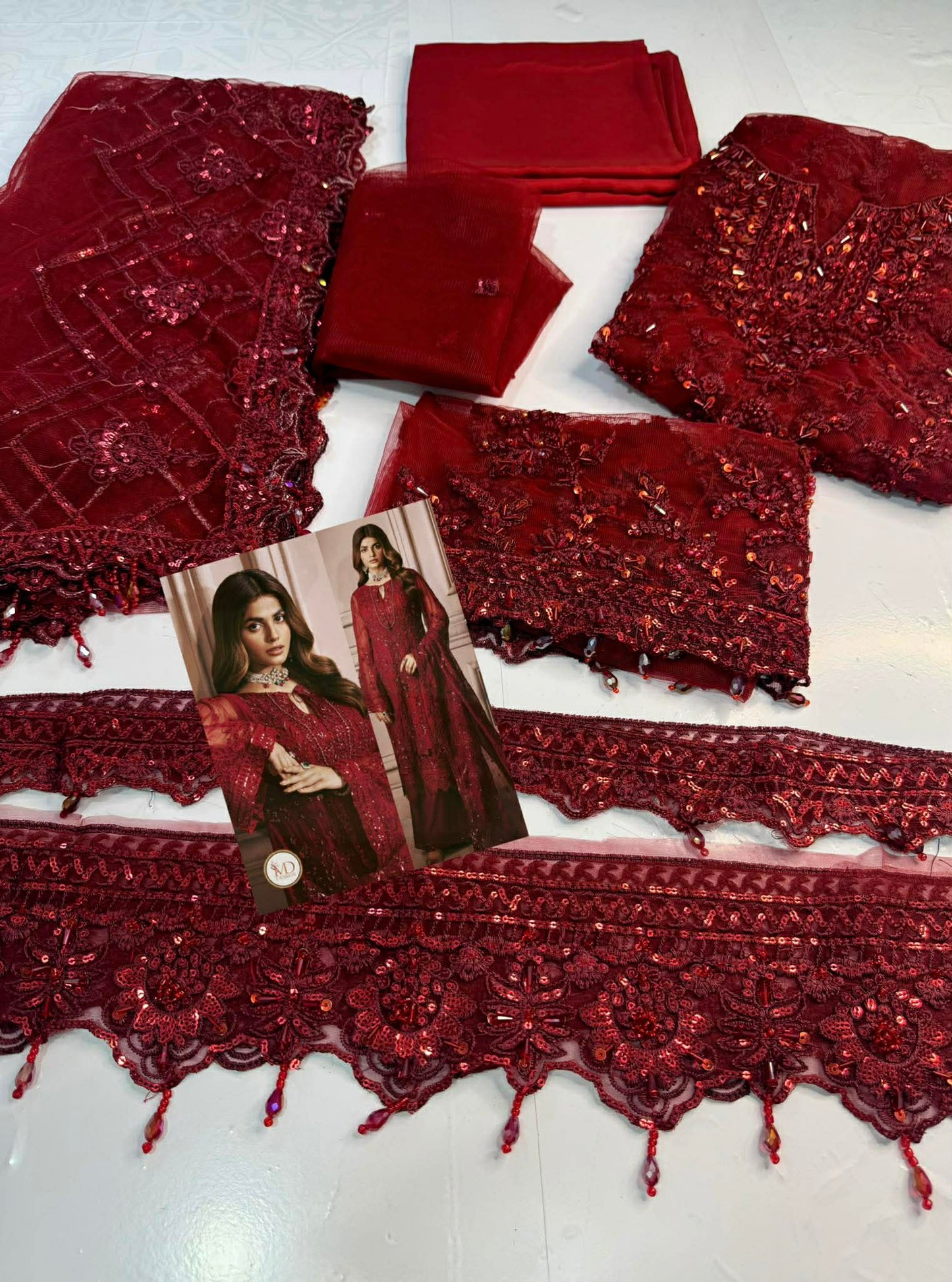 EMAN ADEEL CRYSTAL ANAAR NET EMBROIDERED 3pc