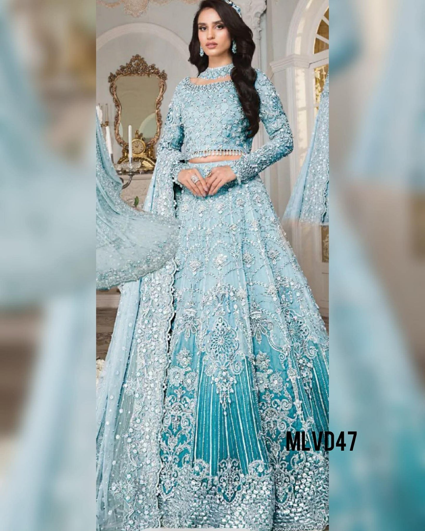 MARIA B SKY TYE & DYE NET MAXI MLVD47