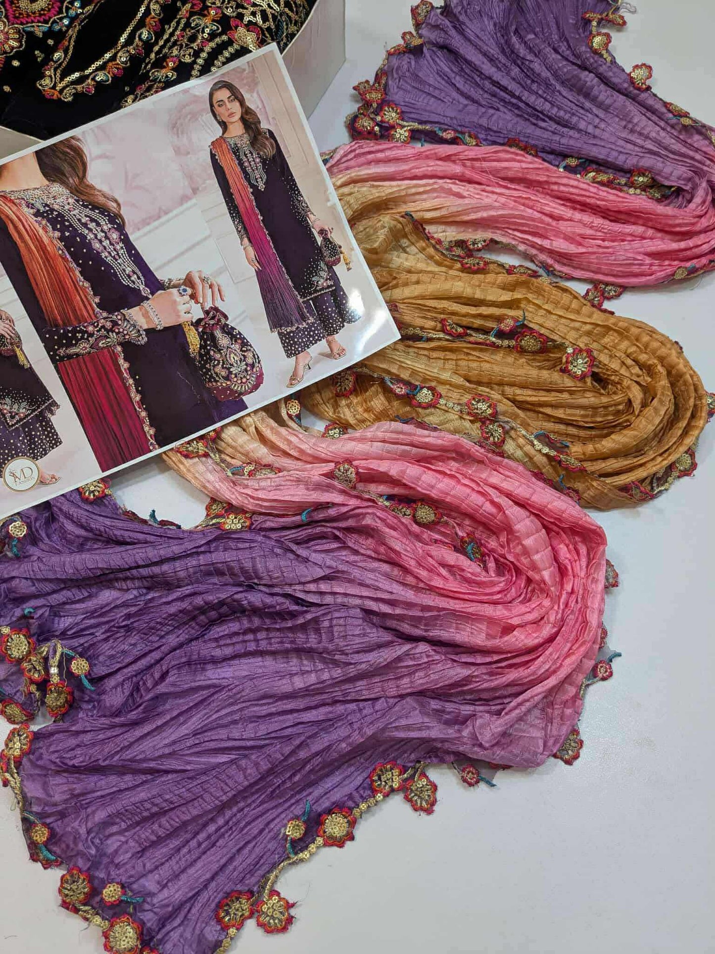 Baroque Purple Velvet with Multi Combination