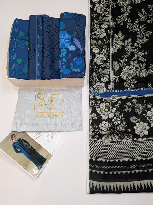 COCO BY ZARA SHAHJAHAN TERRACOTTA SKY DIGITAL PRINT LAWN DUPPATA