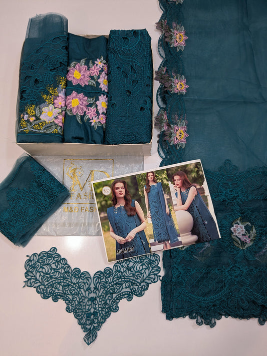 PARISHAY ZINC GREEN LUXURIOUS LAWN LACER WORK