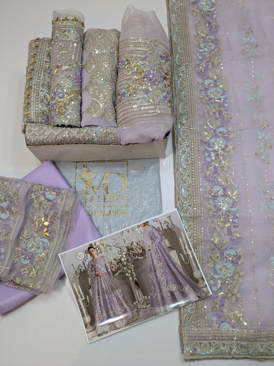 ELAF LAVENDER FULL EMBELLISHED MAXI LAHENGA