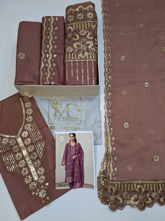 KUAWB COLLECTION DUSTY DARK MAUVE LAWN COTTON