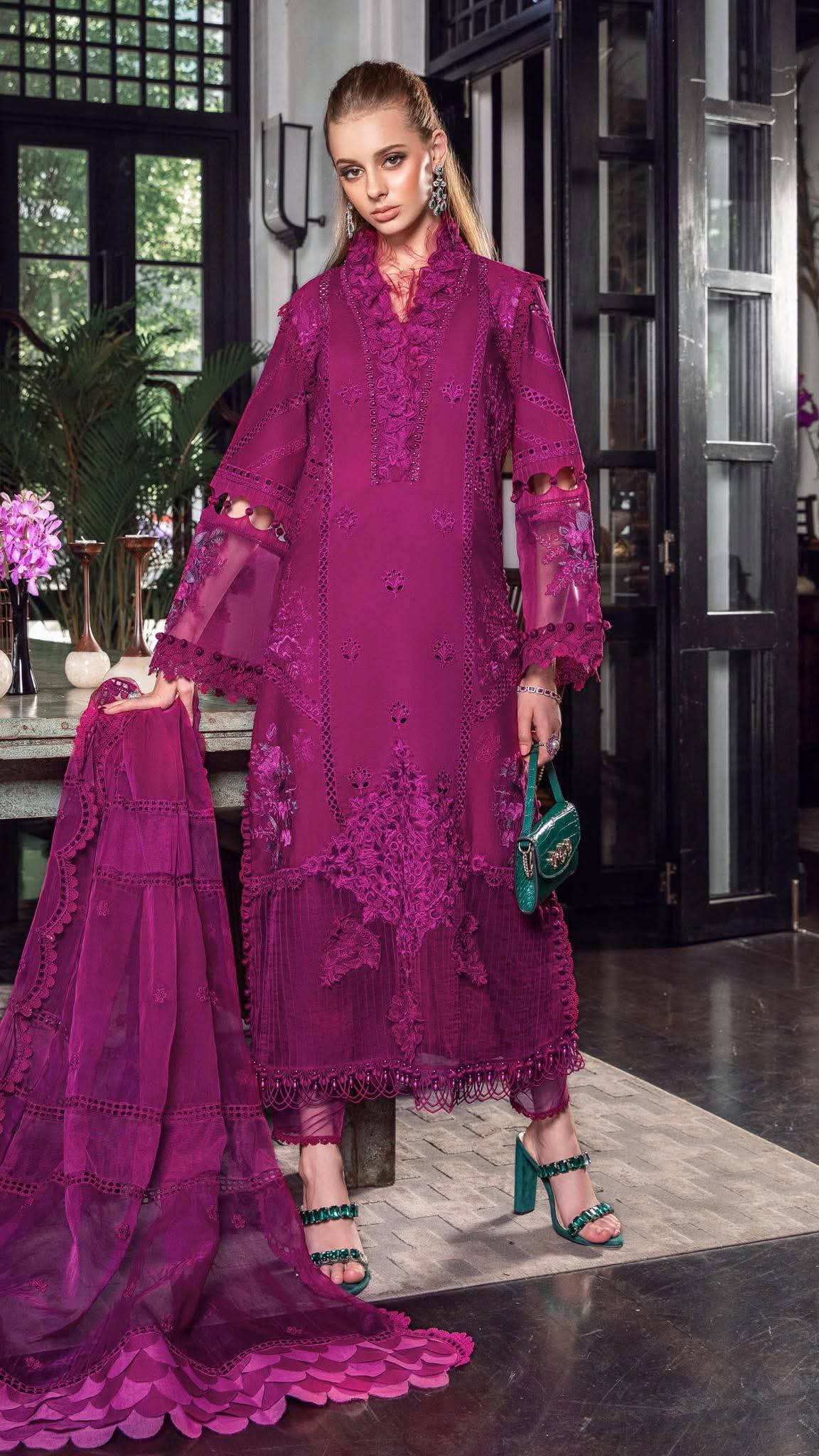MARIA B INSPIRED MAGENTA LAWN LUXURIOUS