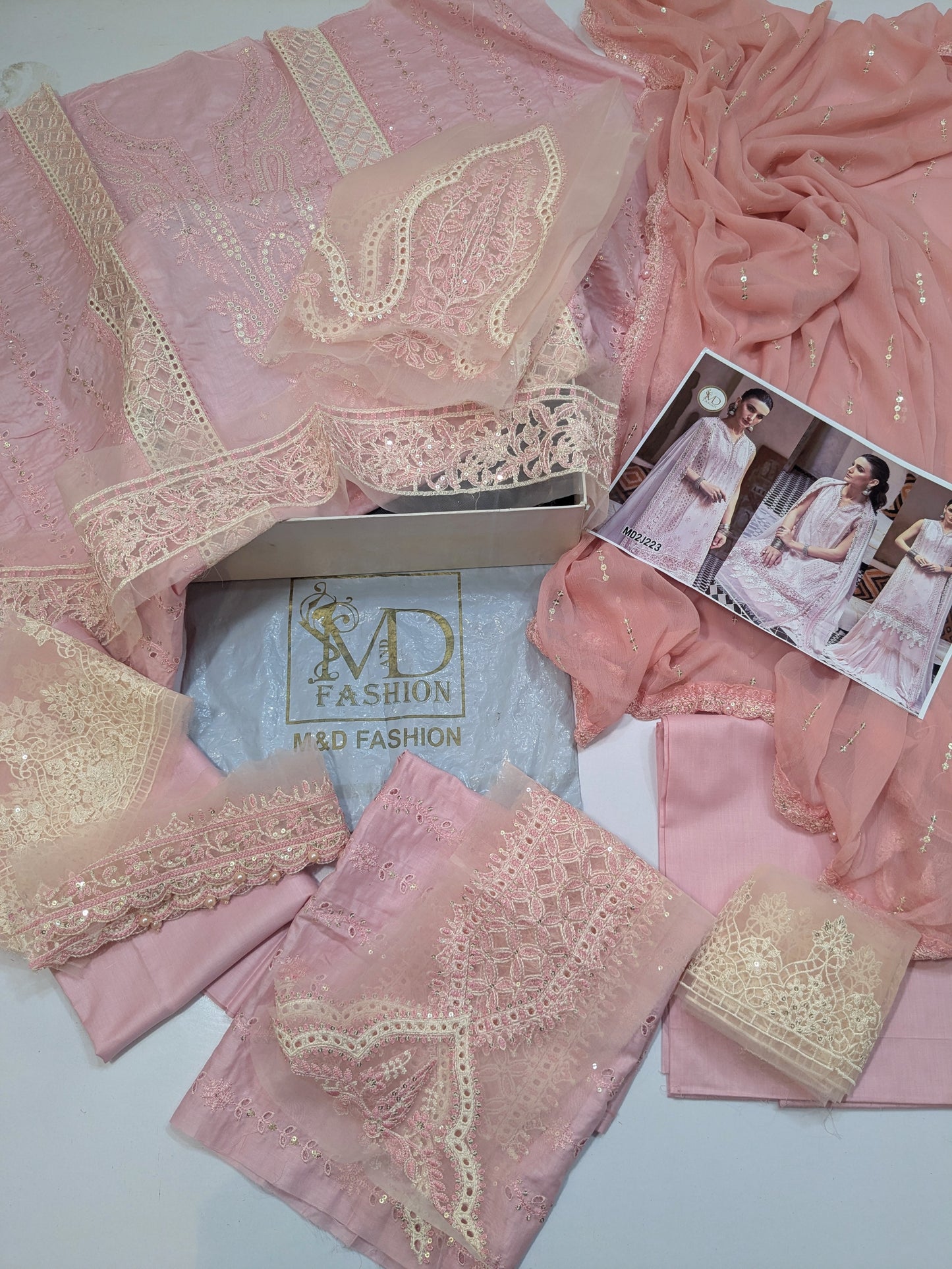 MARIA B LAWN CHIKENKARI LUXURY
