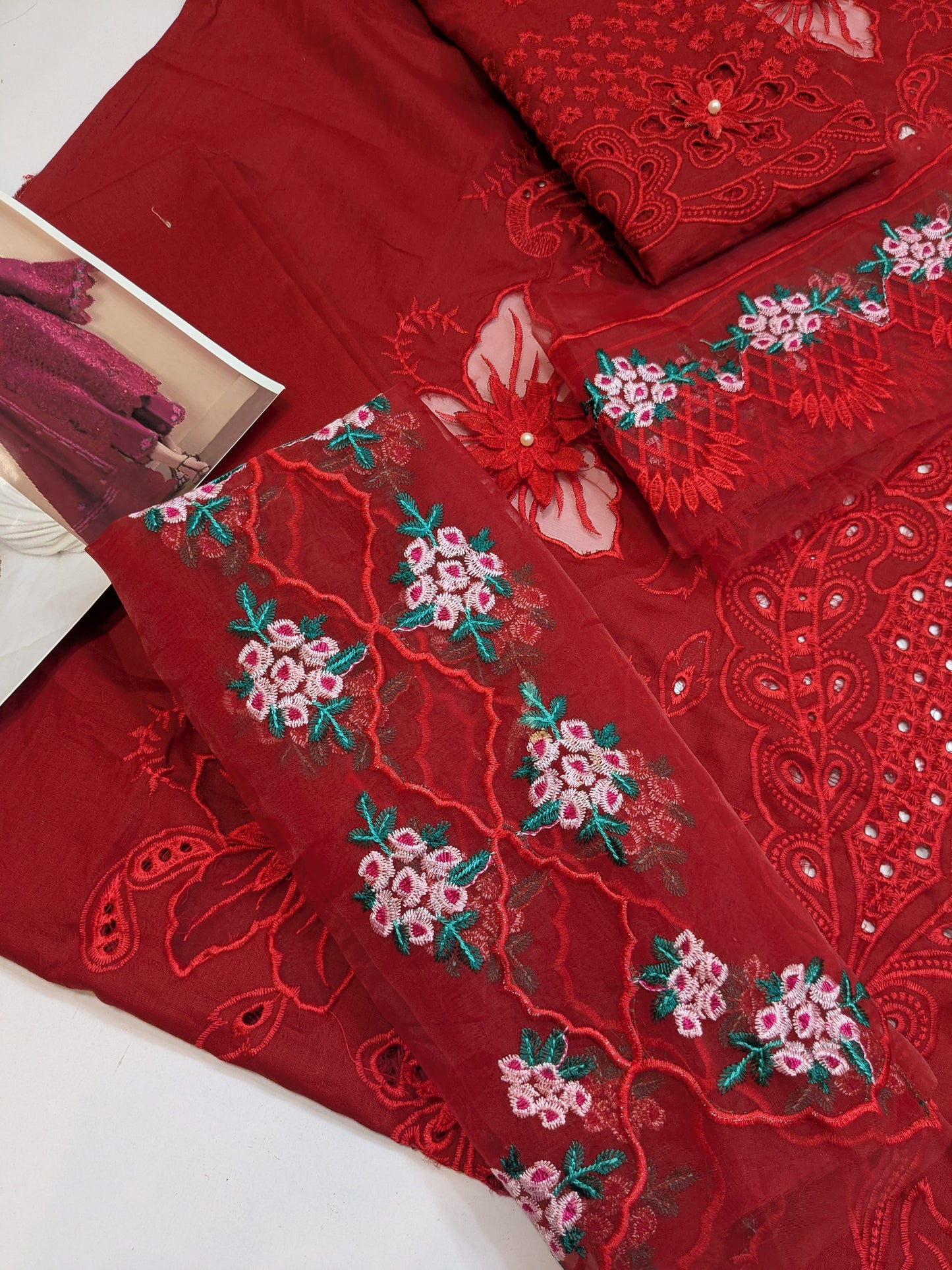 BIN ILYAS DEEP BURGUNDY MAROON LUXURIOUS LAWN