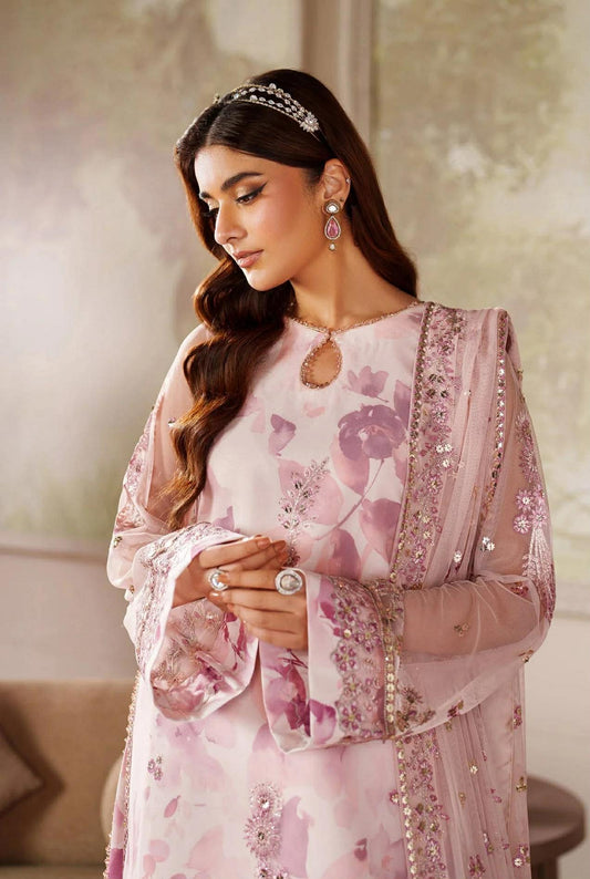 Zareef Rahma printed and embroidered dress