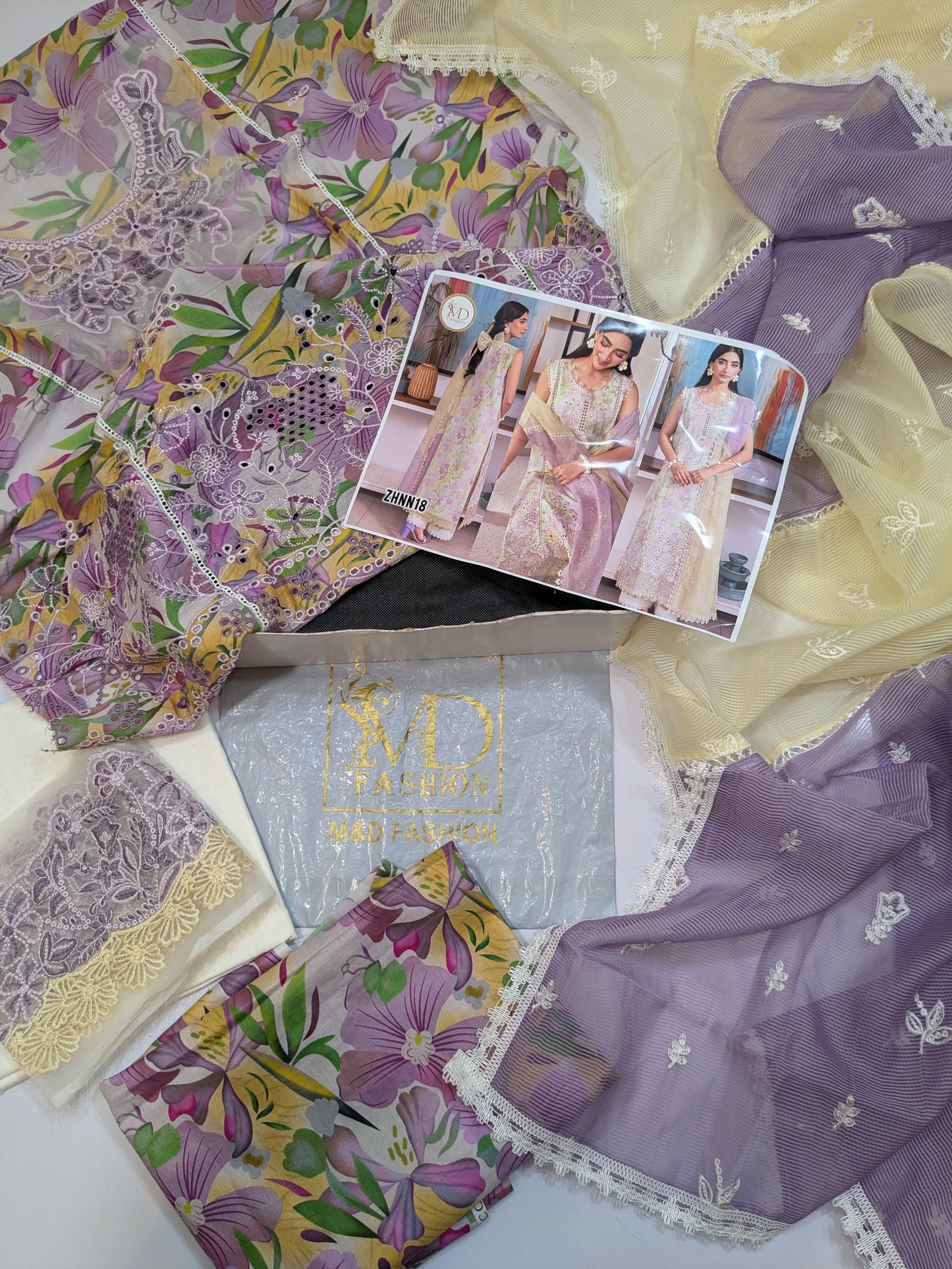 COCO RANG RASIYA LAWN PASTEL CHIKENKARI EMBROIDERED