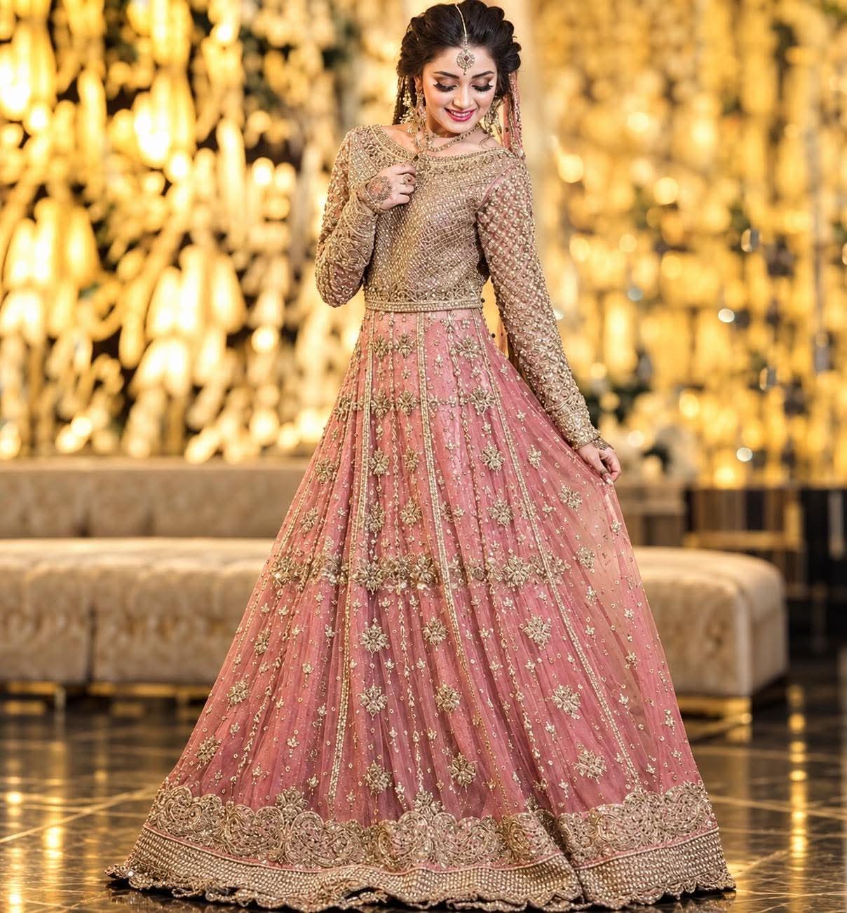 MAHA WAJAHAT HEAVILY EMBROIDERED LAHENGA MAXI