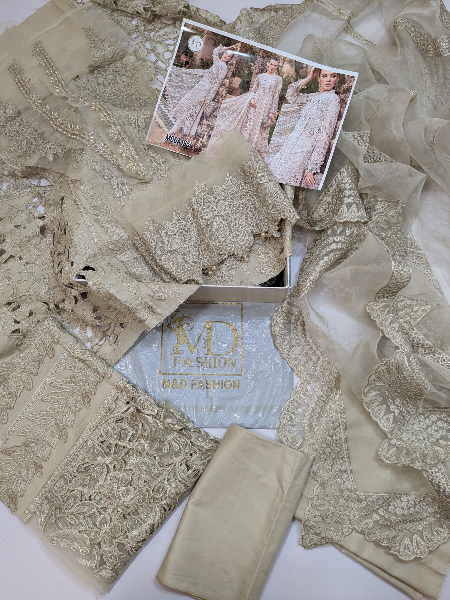 MARIA B 3D SKIN FAWN LUXURIOUS LAWN