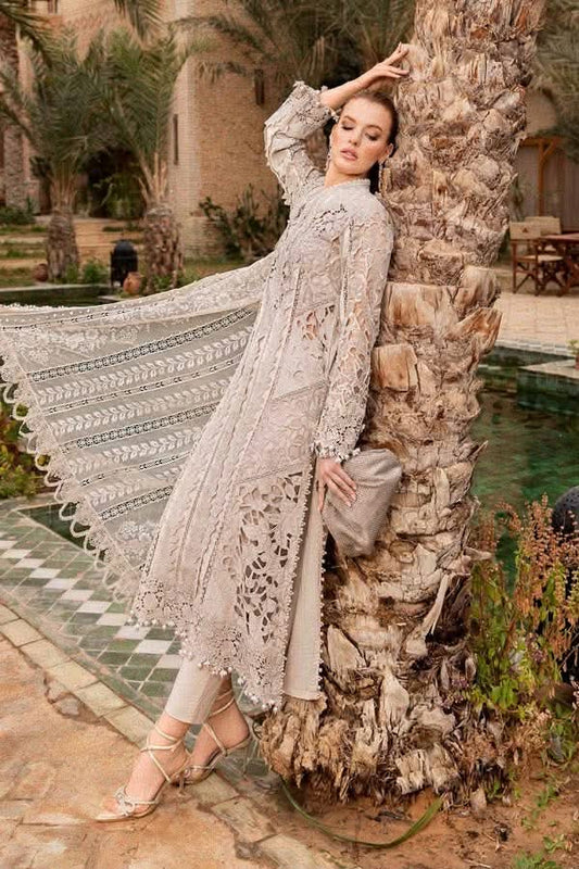 MARIA B 3D SKIN FAWN LUXURIOUS LAWN