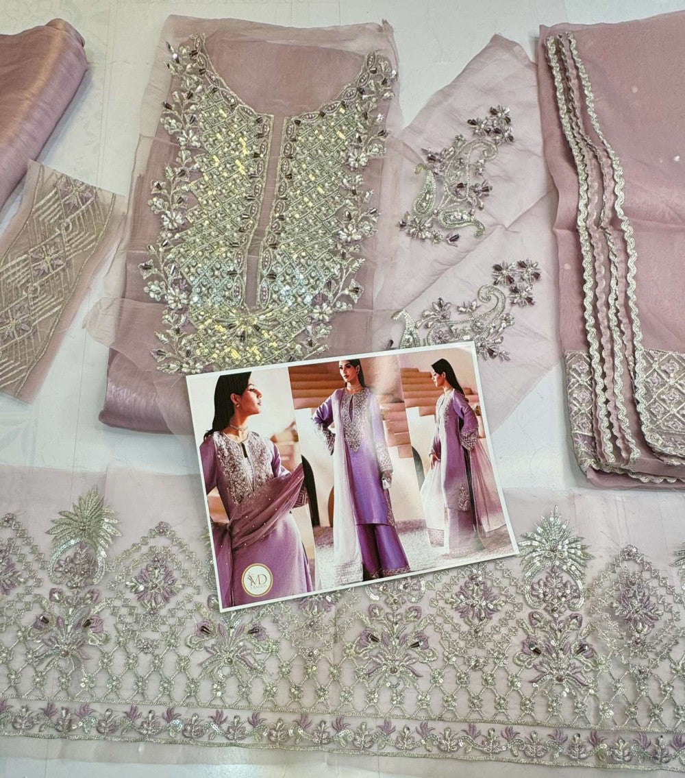 AJR COUTURE Lama SILK Gray SYMPHONY LUXE FESTIVE