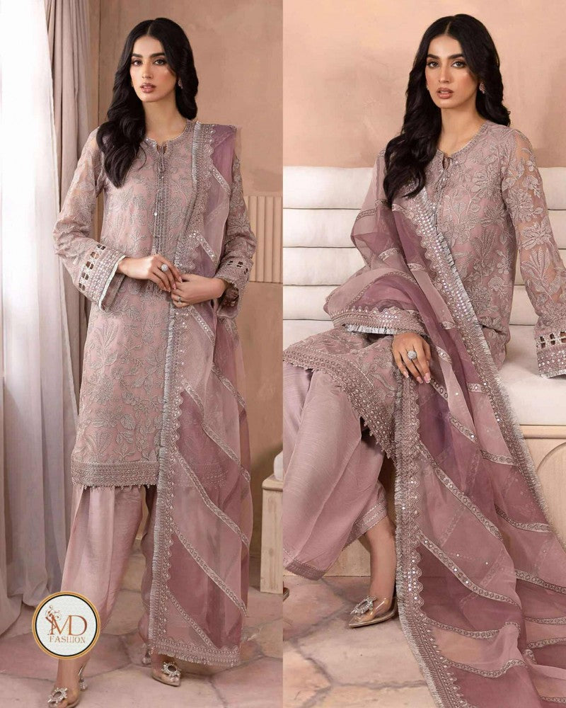 Jazmin Blush Double Shade Organza Dress