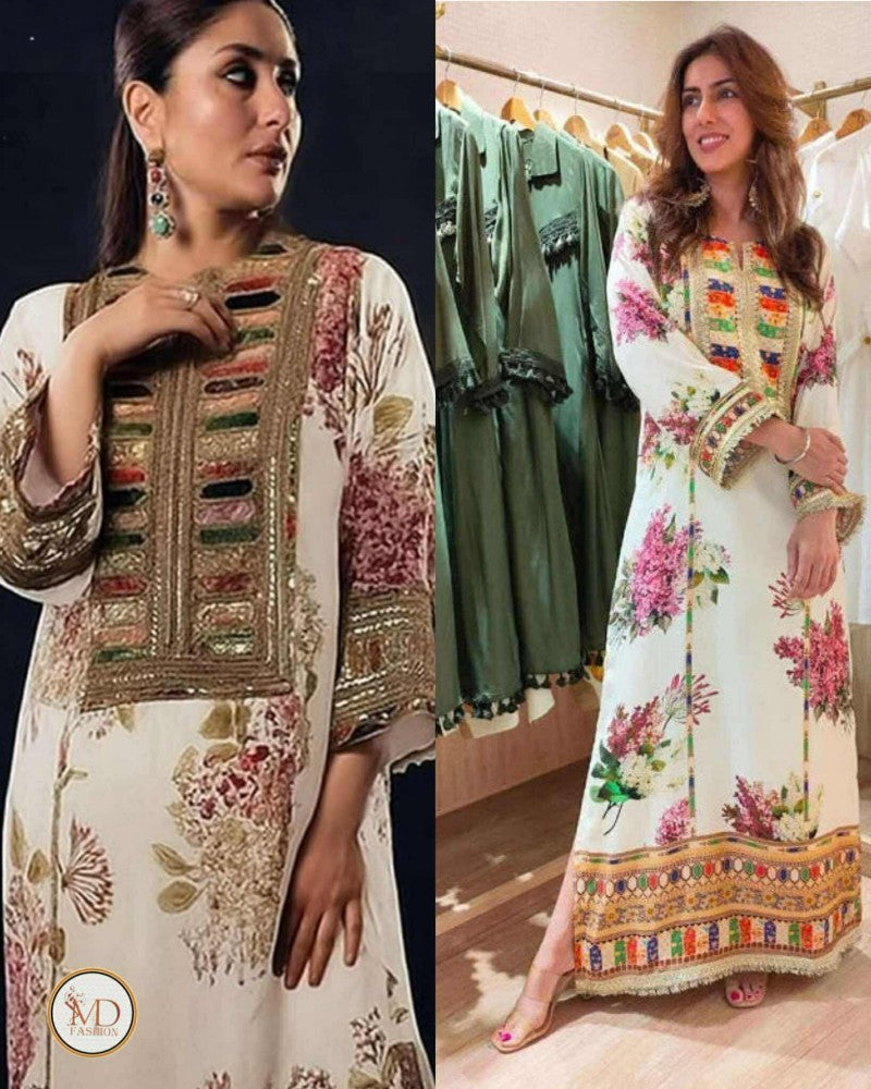 Sabyasachi White Charmeuse Silk Kareena Dress