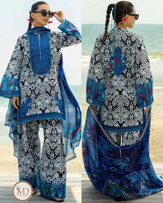 Zainab Chotani Pure Lawn With Embroidered Duppata