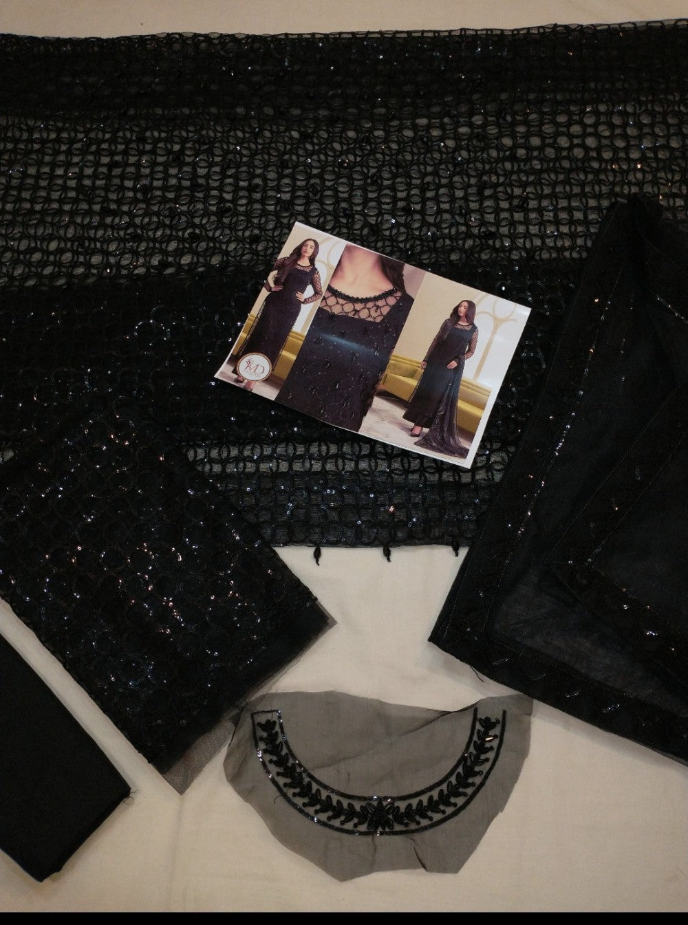 Lulusar Bunkiz Long Net Embroidered Dress