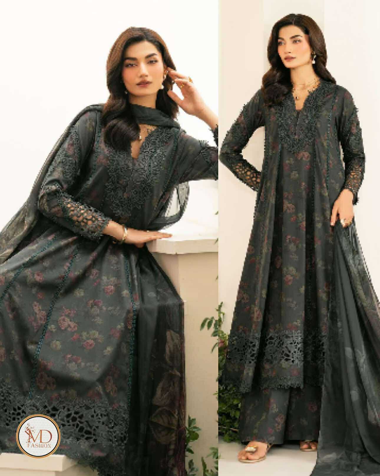 Iznik Lawn Printed Embroidered dress