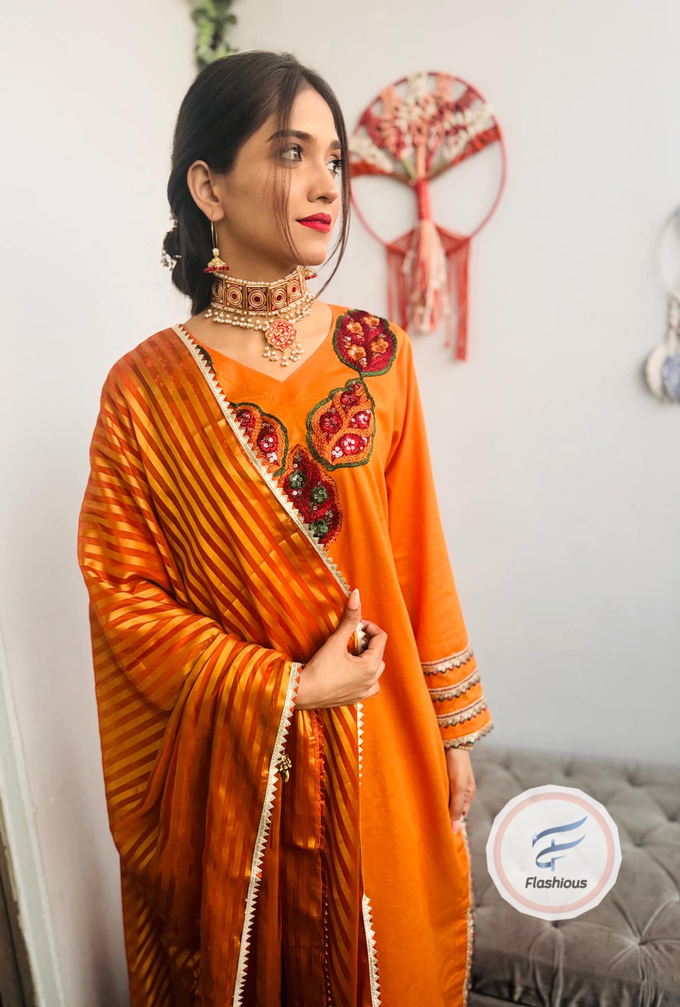 Mustard Vibes 3 Piece Complete Stitched SUIT