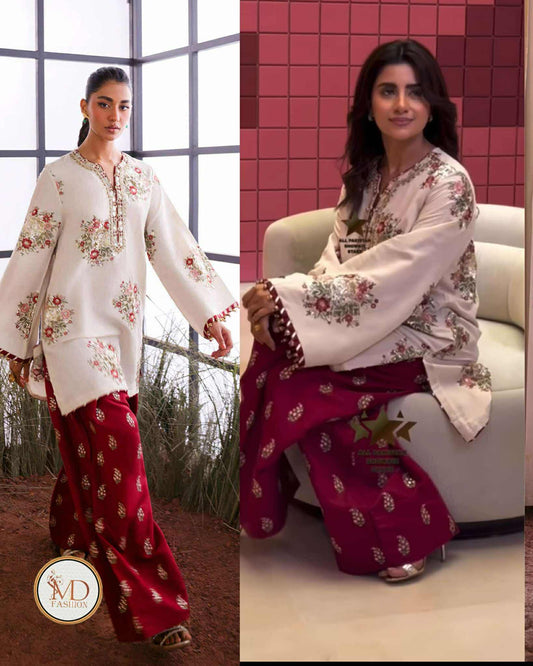 Ethnic Premium Raw Silk with Elegant Embroidery