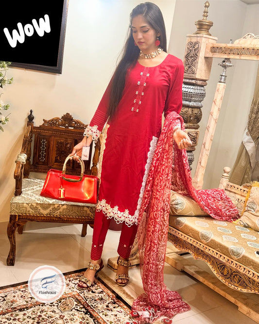 LOVE LINE 3 Piece Complete Stitched SUIT