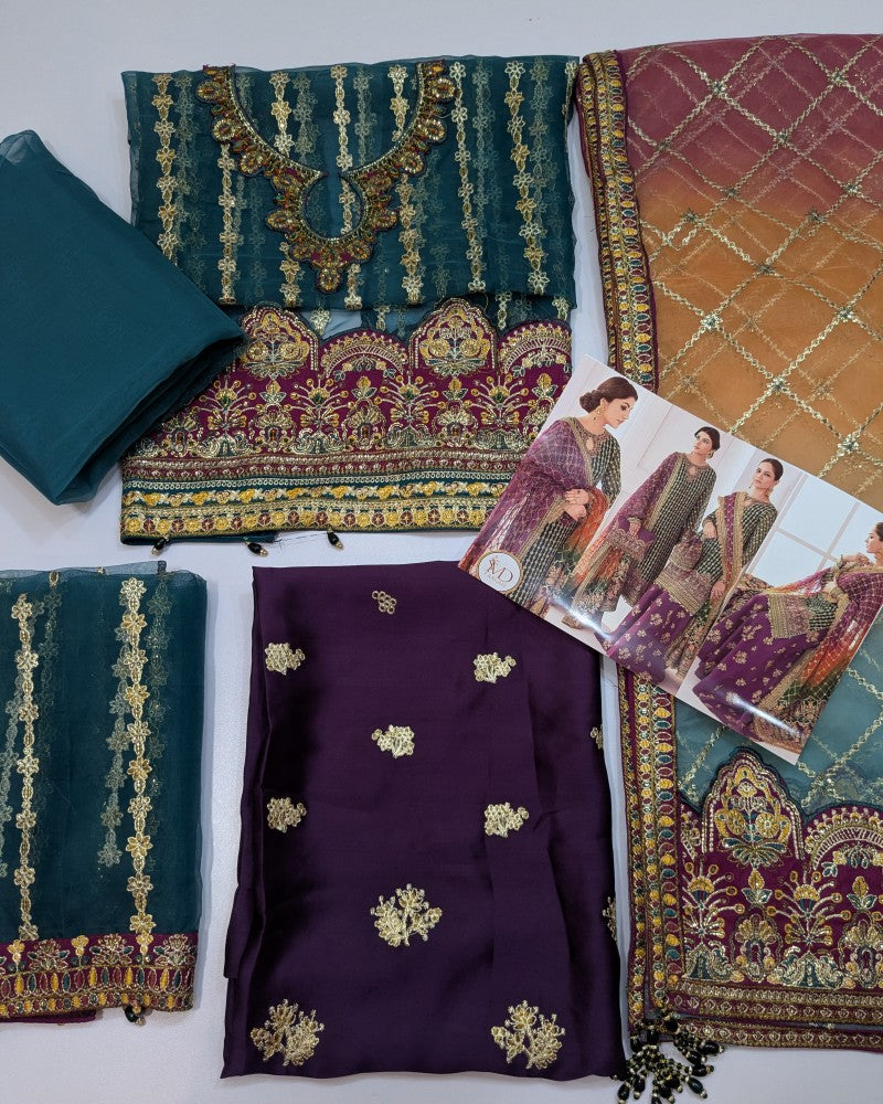 Baroque Multicoloured Embroidered Dress