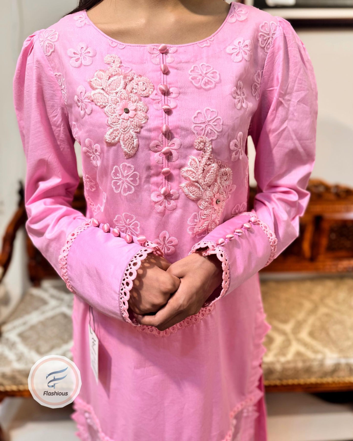 LILAC PINK Lawn & Organza Sensations 3 Piece Ready To Wear