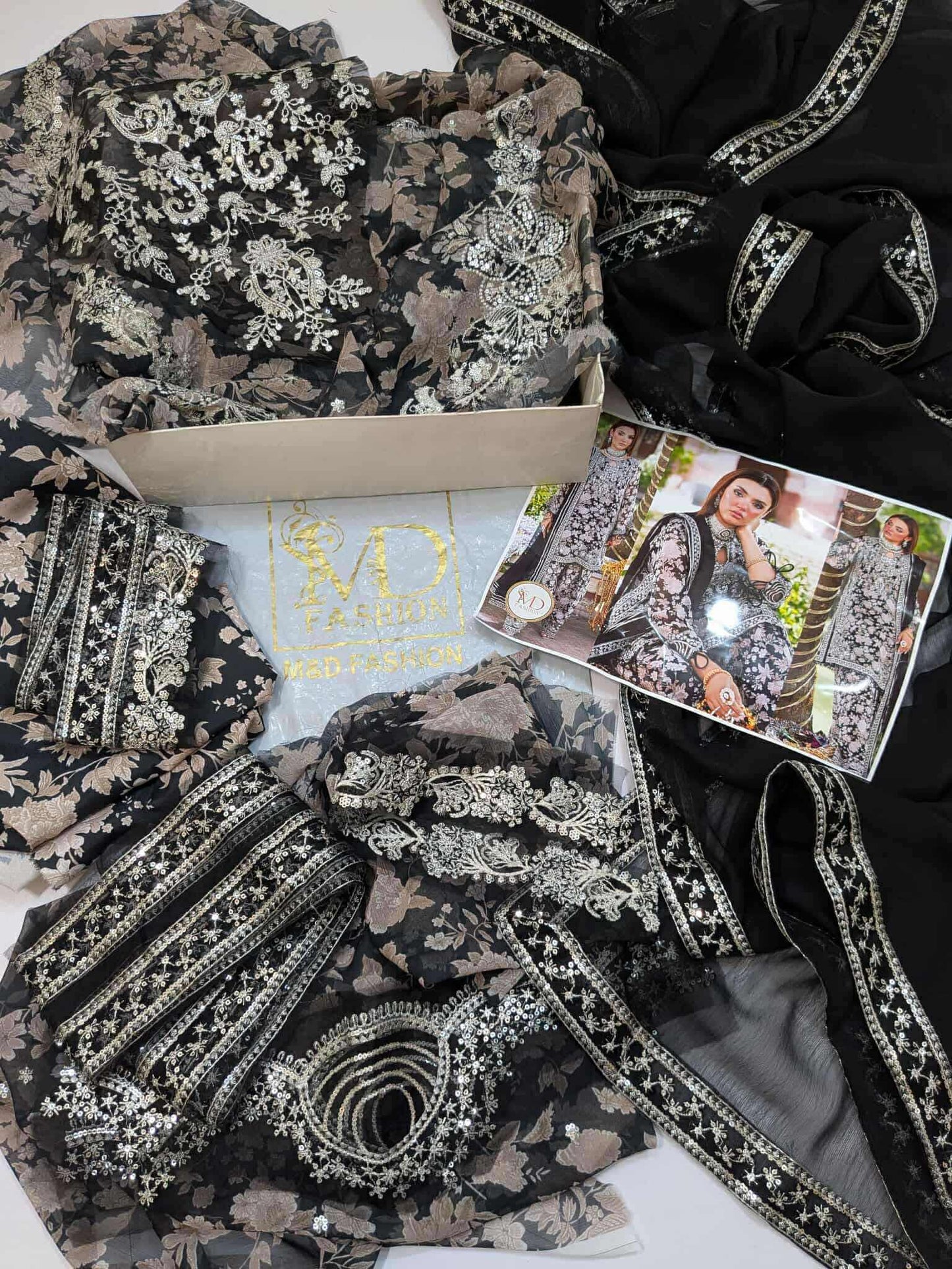 Charisma Chiffon Embroidered Printed dress