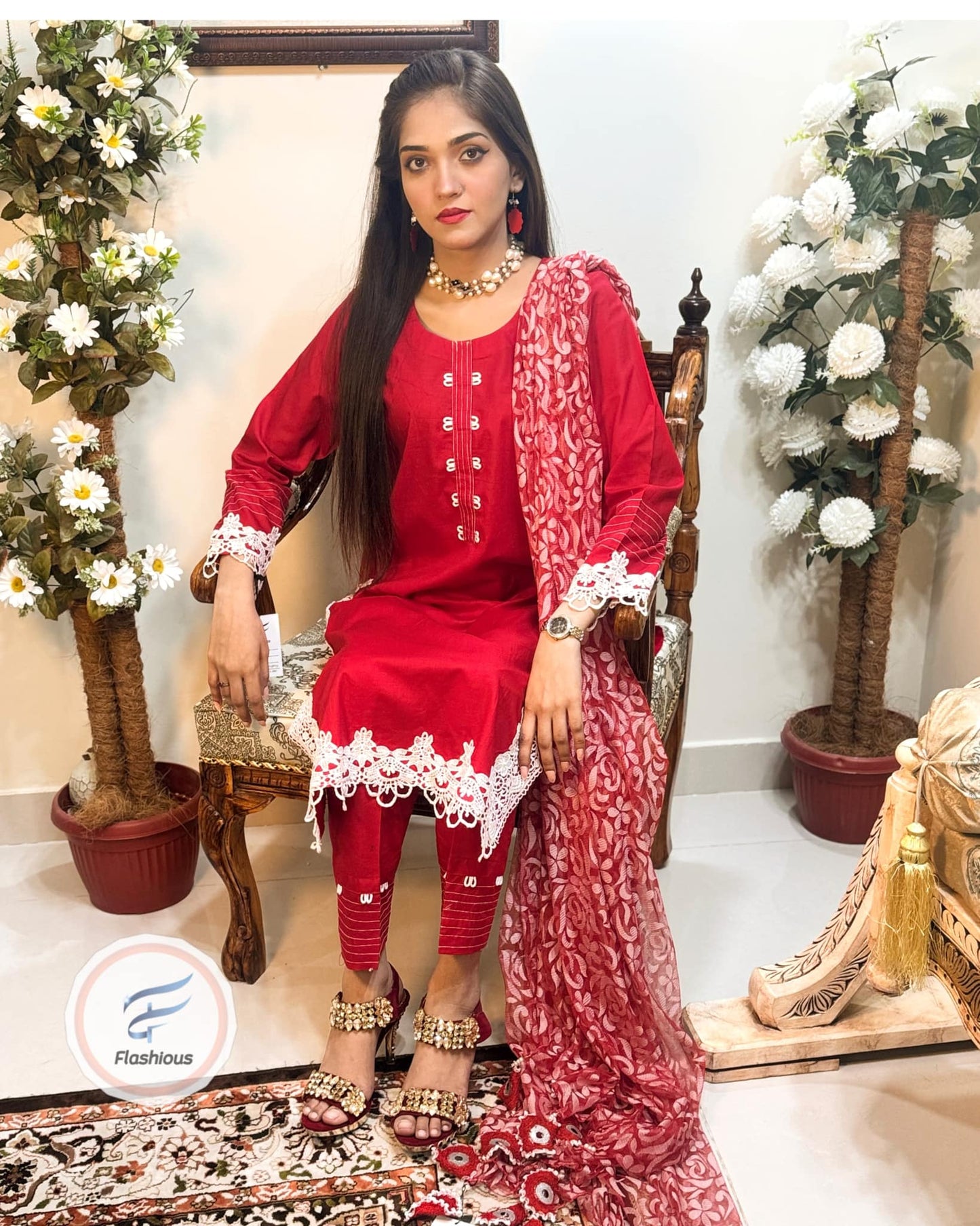 LOVE LINE 3 Piece Complete Stitched SUIT