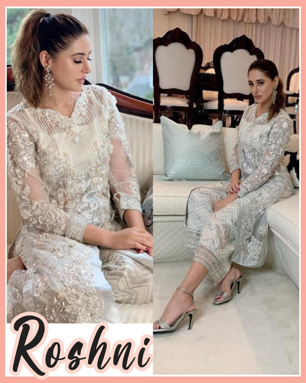 Maryum Hussain ROSHNI - 4pcs Dress - HIGH VERSION