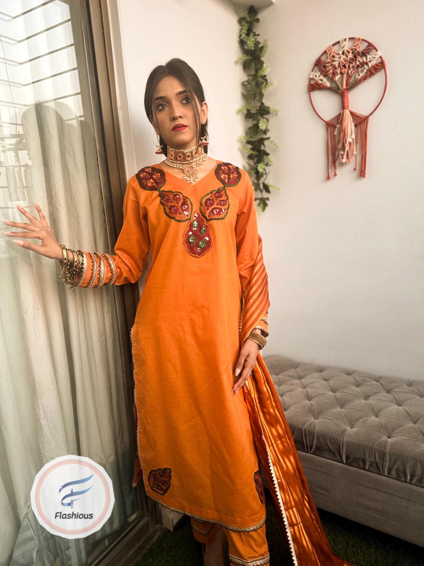 Mustard Vibes 3 Piece Complete Stitched SUIT