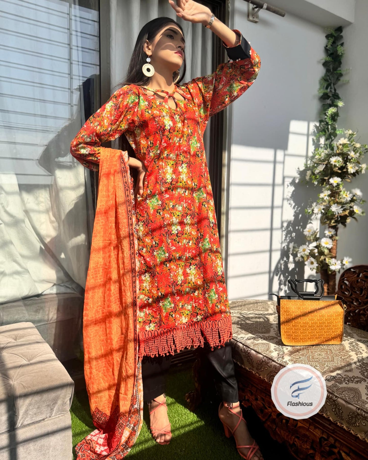 AUTUMN Stitched Printed Lawn 3 Piece Suit