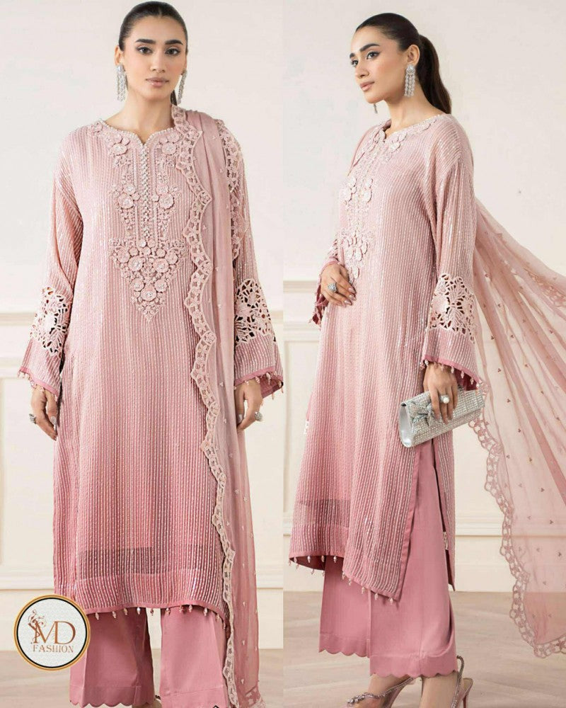 Maria B Tye & Dye Chiffon Embroidered