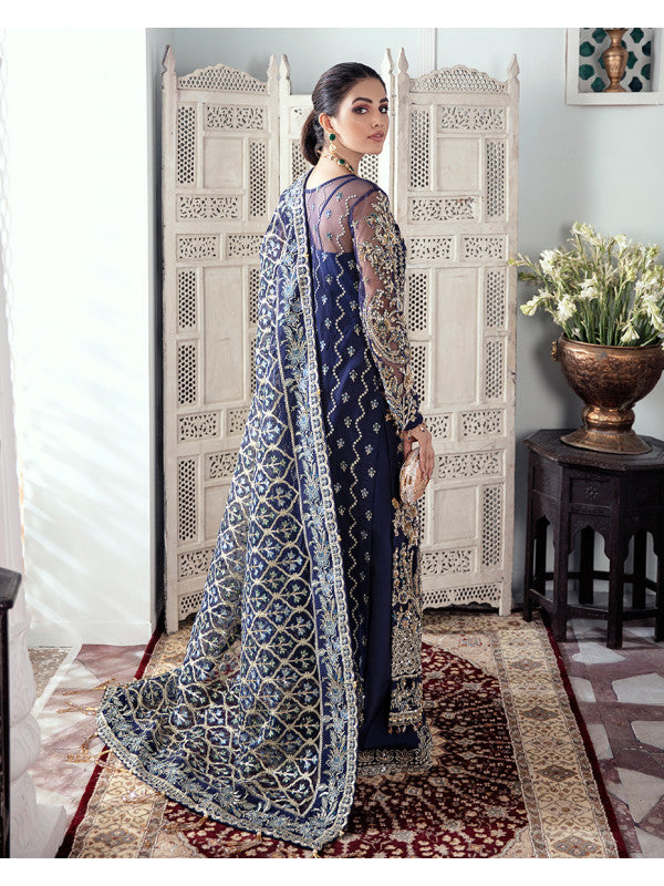 Gulaal QAYINAAT Blue Party Wear Dress