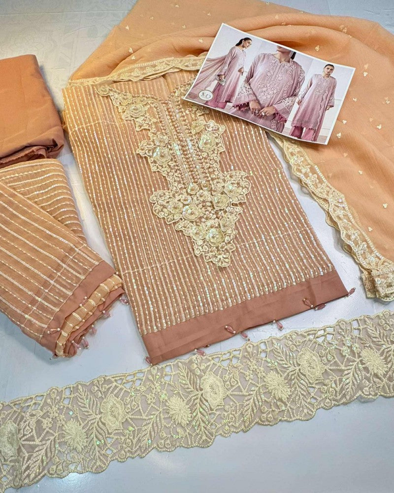 Maria B Tye & Dye Chiffon Embroidered