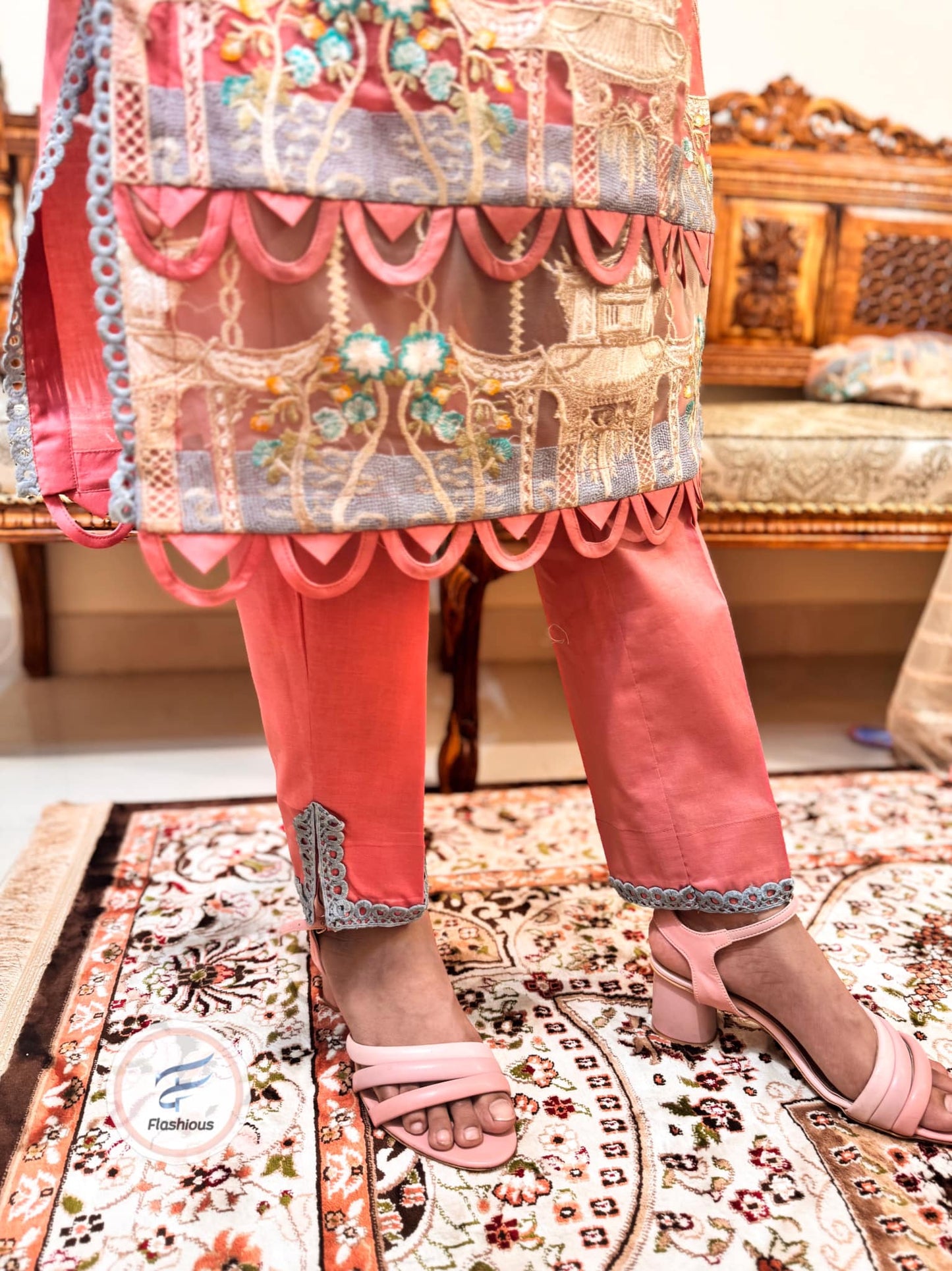 Tea Crystals 3 Piece Complete Stitched Dress