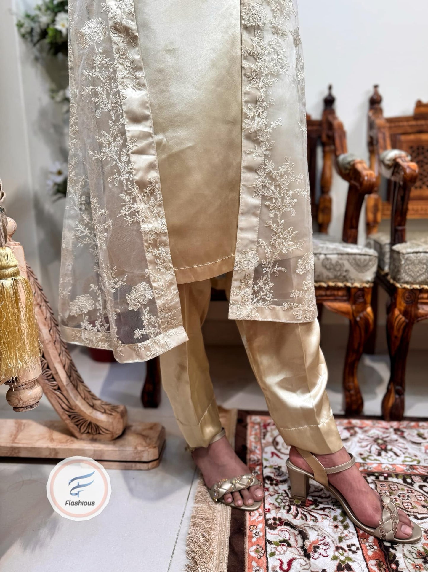 GOLD GOWN 3-Piece Ready To Wear Dress