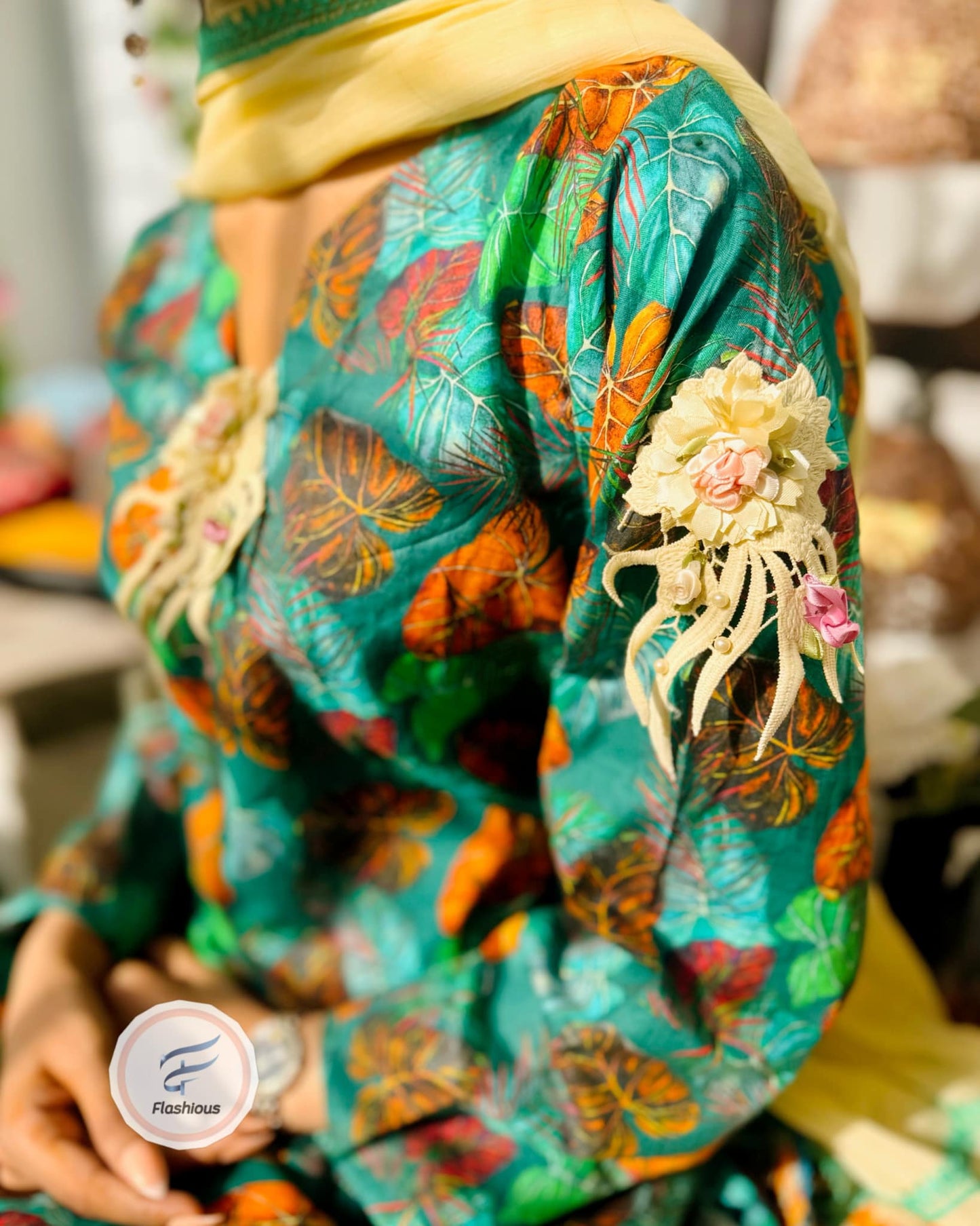 Leaf Stitched 3 Piece Lawn Suit