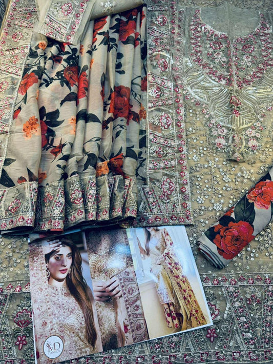 Urwa Wear Semi Formal Digital Printed Embroidered