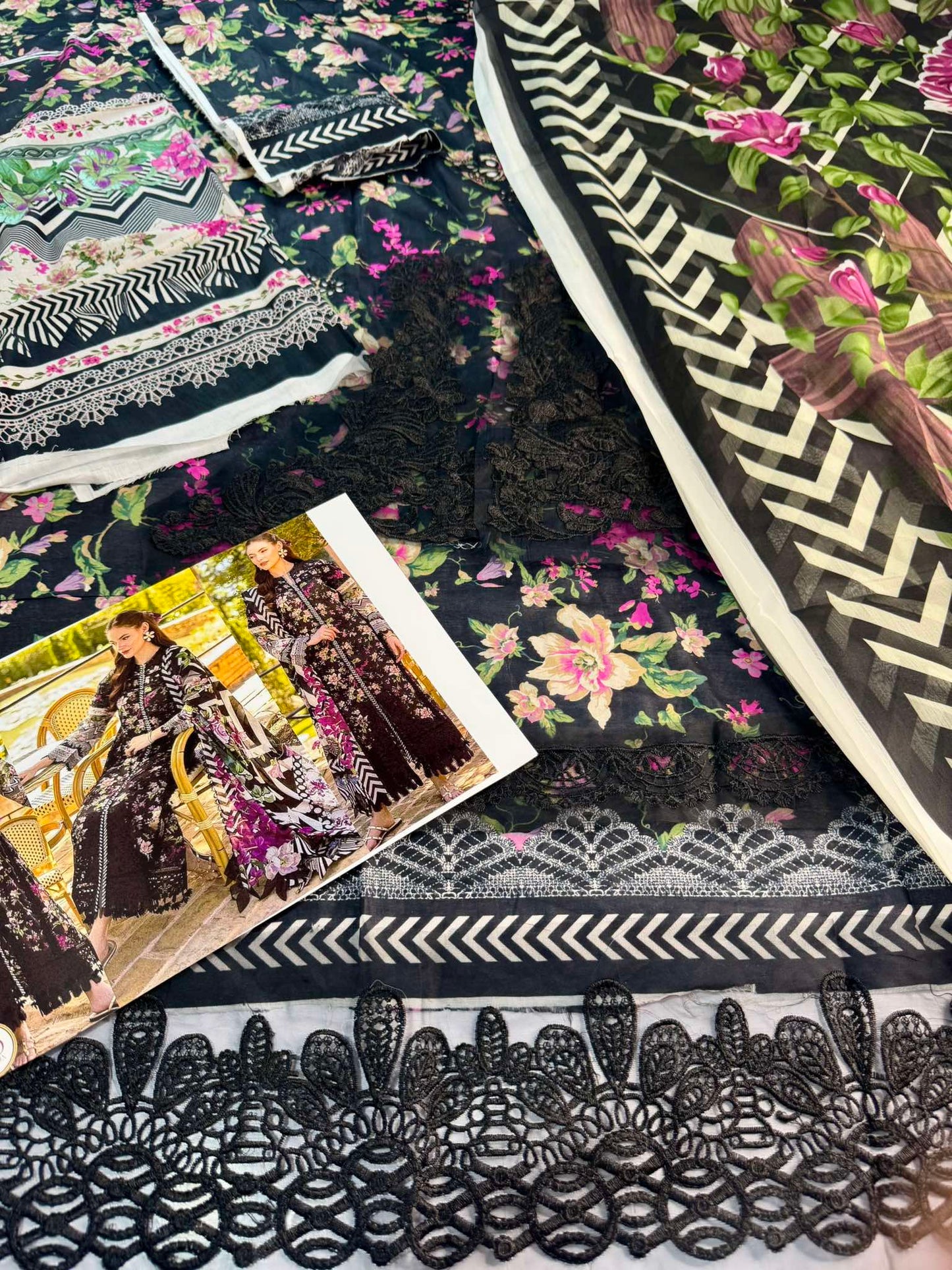 Elaf Isabelle black Lawn dress