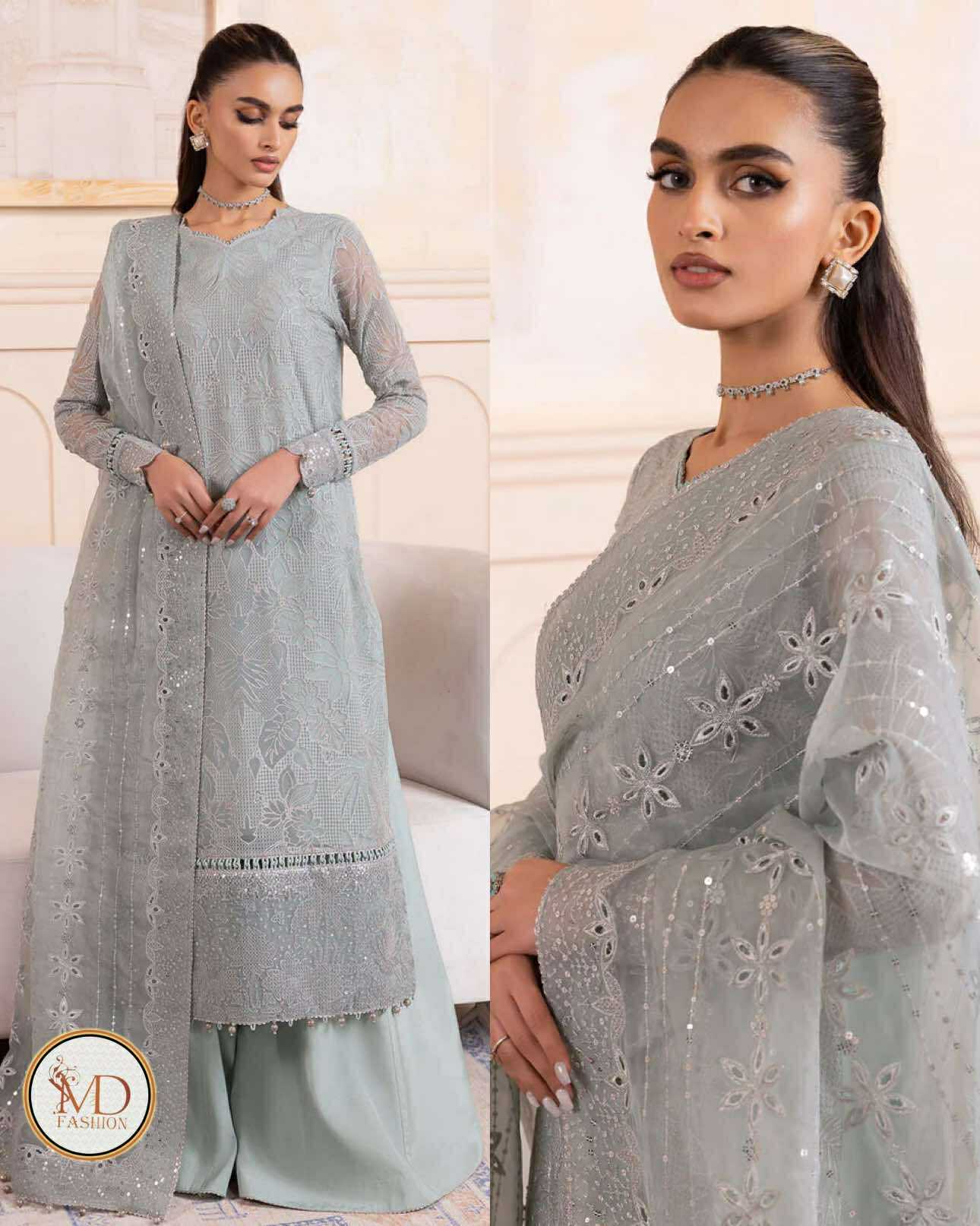 JAZMIN LUXURIOUS CHIFFON WEDDING WEAR EMBROIDERED