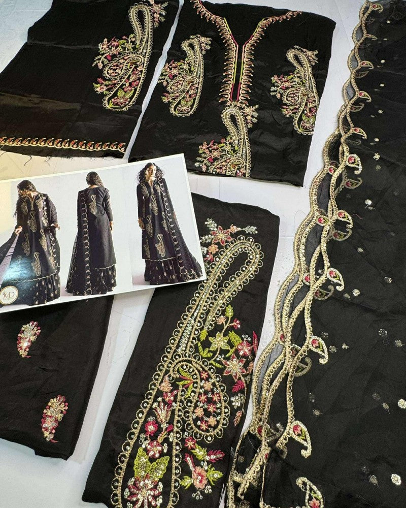 Zara Shahjahan LAIL EMBROIDERED SILK DRESS