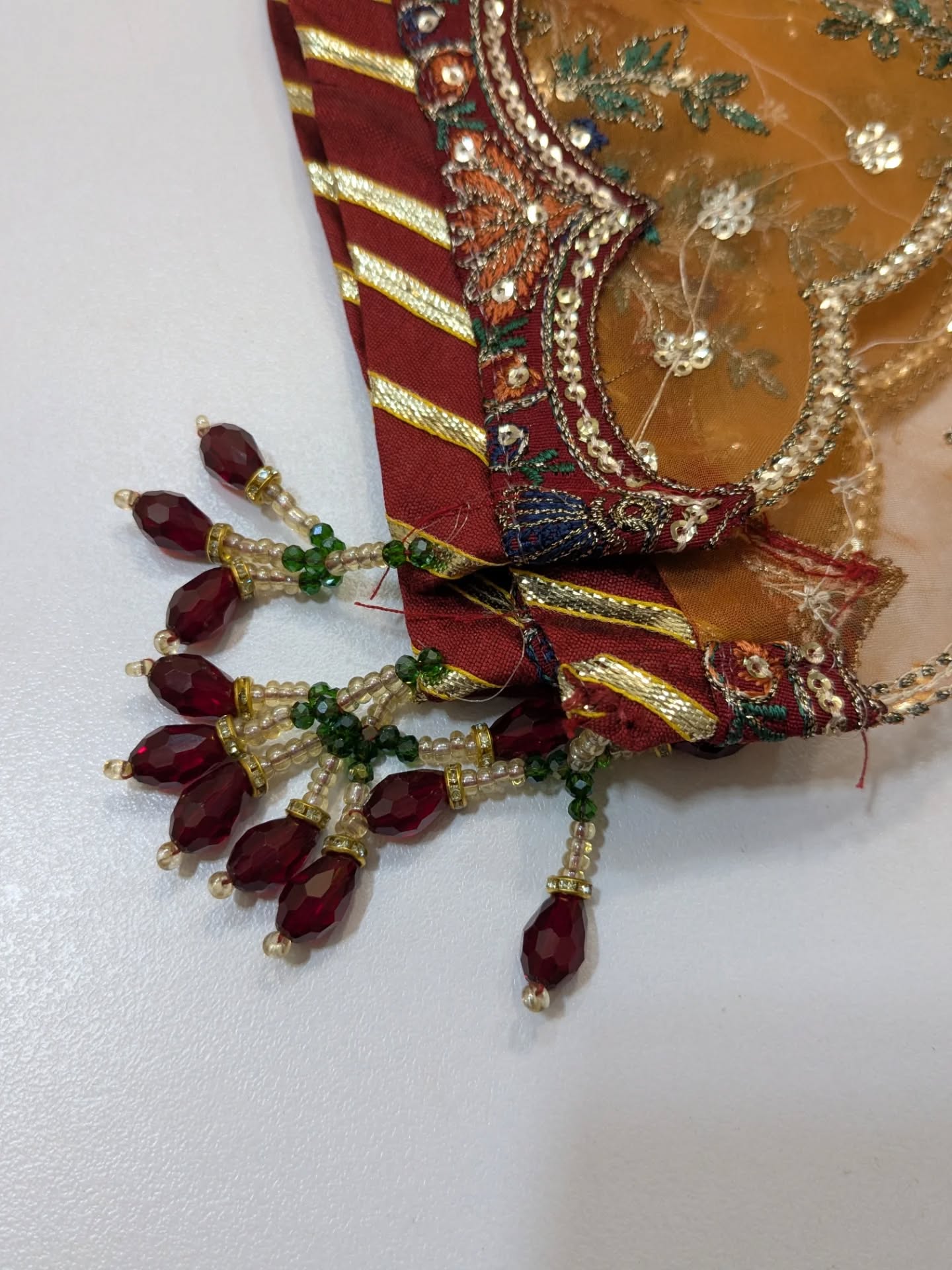 Baroque Chantelle RUST Embroidered Zari Net Suits